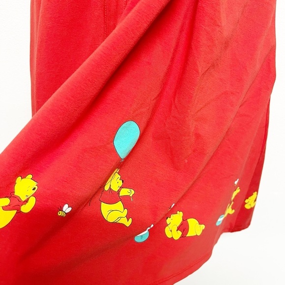 Disney Womens Winnie The Pooh Red Balloon Ride Suspender Skirt Size M - Picture 4 of 10